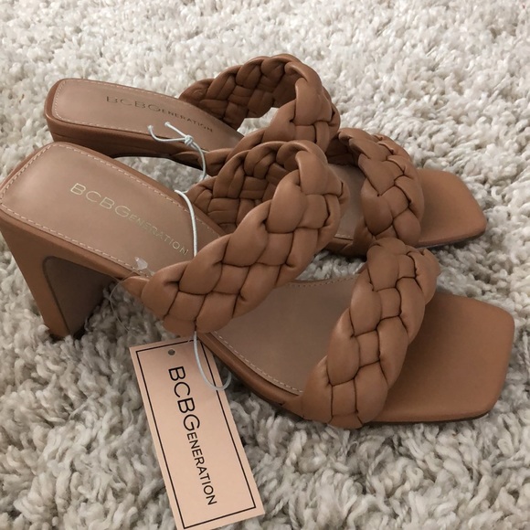 NWT Woven Braided 2 Strap Square Toe Dress Sandal - Picture 6 of 9